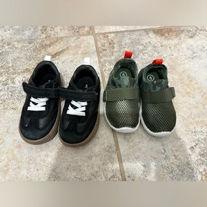 Kids Black and Green Shoes Carters and cat and jack size 5T